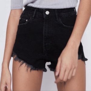 Zara Black Jean Shorts
